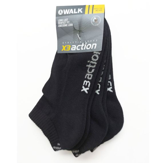 Walk Socks 3Pack V22-02-02-02 Black - Κάλτσες στο Bodyman