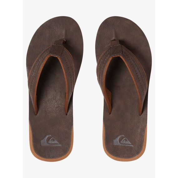 Quiksilver σαγιονάρες AQYL100623-CTK0 Carver Nubuck Brown - ΣΑΓΙΟΝΑΡΕΣ στο Bodyman