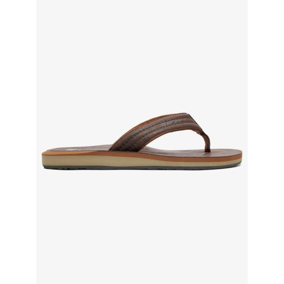Quiksilver σαγιονάρες AQYL100623-CTK0 Carver Nubuck Brown - ΣΑΓΙΟΝΑΡΕΣ στο Bodyman