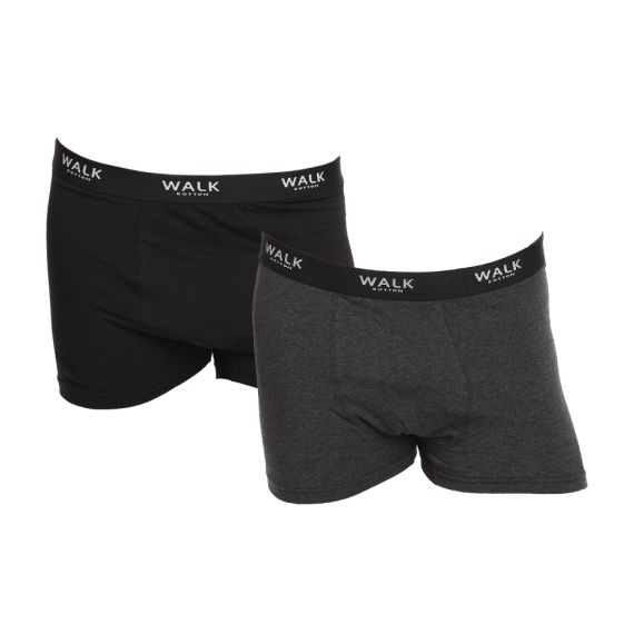 Walk Boxer 2Pack W1761-09-02 Black Anthracite - Boxer στο Bodyman