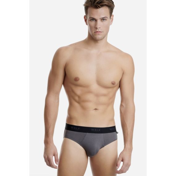 Walk Slip Bamboo W1775-10-2 Dark Grey - Slip στο Bodyman