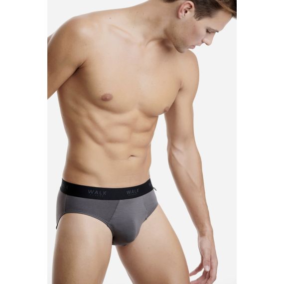 Walk Slip Bamboo W1775-10-2 Dark Grey - Slip στο Bodyman