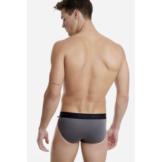 Walk Slip Bamboo W1775-10-2 Dark Grey - Slip στο Bodyman