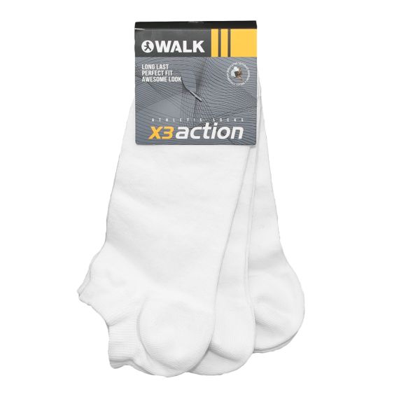 Walk x3 Action V20-010101 White - Κάλτσες στο Bodyman
