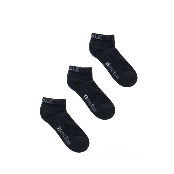 Walk Socks 3Pack V22-02-02-02 Black - Κάλτσες στο Bodyman