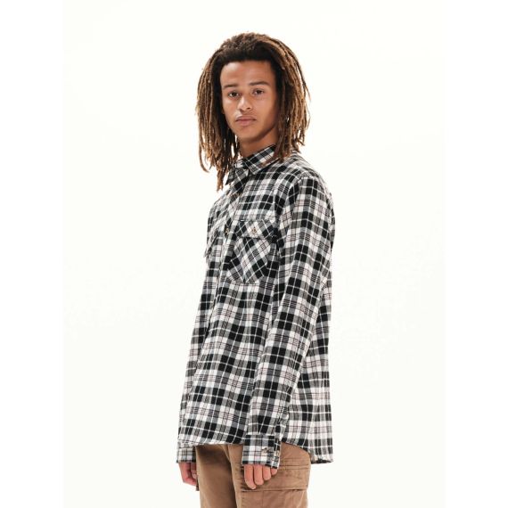 Emerson πουκάμισο 222.EM60.80 EM07 Offwhite Black - Μακρυμάνικα Πουκάμισα  στο Bodyman