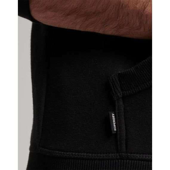 Superdry Hood M2013110A-02A Essential Logo Black - Φούτερ Κουκούλα  στο Bodyman