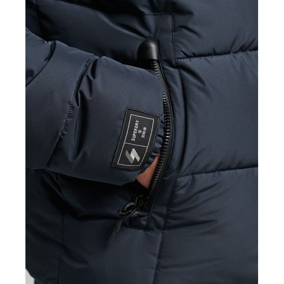 Superdry Jacket M5011827A-98T Sports Puffer Hodded Navy - Μπουφάν στο Bodyman