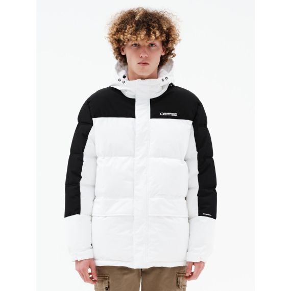 Emerson Μπουφάν 232.EM10.57 White/Black Puffer - Μπουφάν στο Bodyman