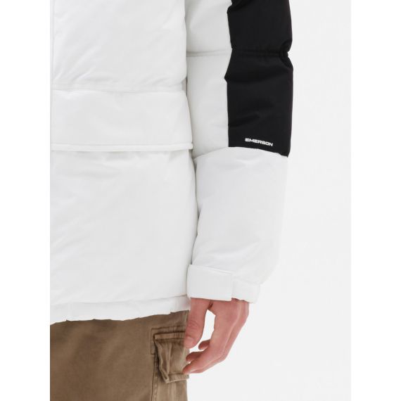 Emerson Μπουφάν 232.EM10.57 White/Black Puffer - Μπουφάν στο Bodyman