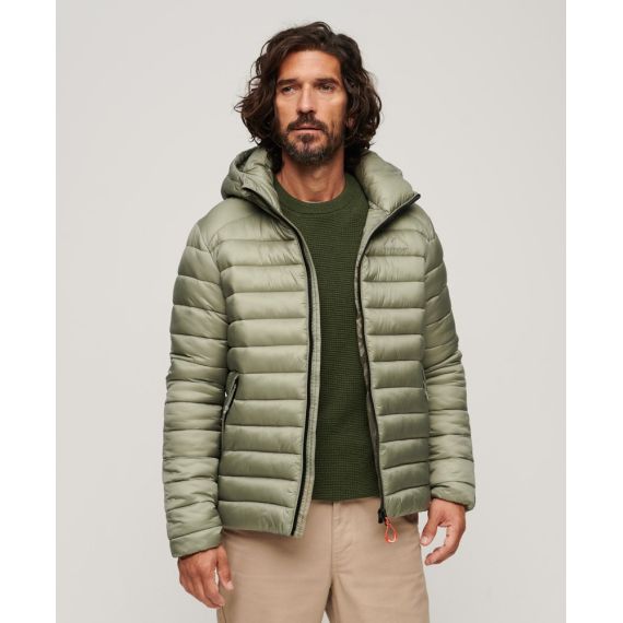 Superdry Jacket M5011821A-1KH Fuji Puffer Light Khaki - Μπουφάν στο Bodyman