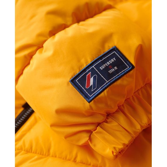 Superdry Jacket M5011827A-1LE Sports Puffer Hodded Yellow - Μπουφάν στο Bodyman