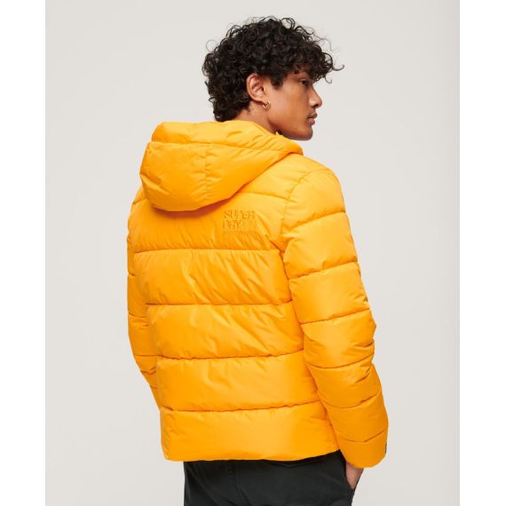 Superdry Jacket M5011827A-1LE Sports Puffer Hodded Yellow - Μπουφάν στο Bodyman