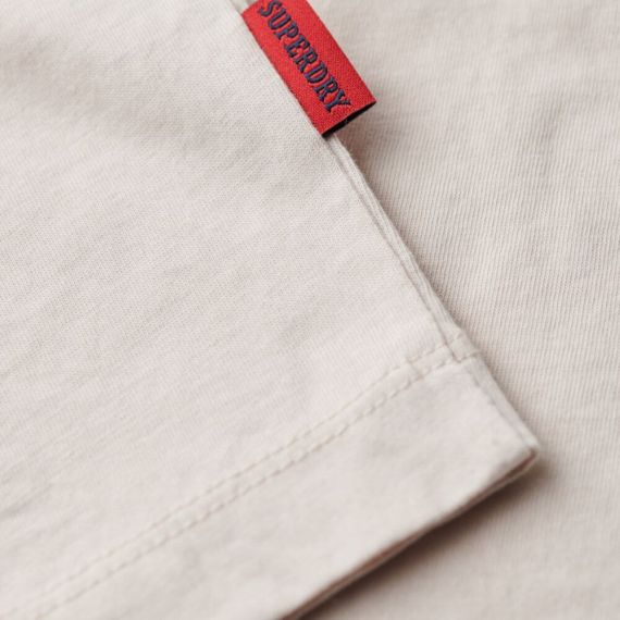 Superdry T-shirt M1011927A-1TC Essential Logo White Sand - T-Shirt  στο Bodyman