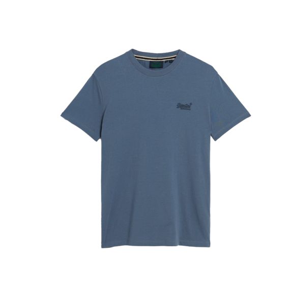 Superdry Ανδρική Μπλούζα M1011927A-3KQ Essential Logo Eclipse Slim Fit Blue - T-Shirt  στο Bodyman