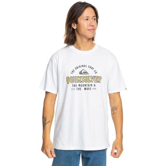 Quiksilver Ανδρική Μπλούζα Βαμβακερή EQYZT07675-WBB0 Floating Around White - T-Shirt  στο Bodyman