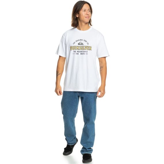 Quiksilver Ανδρική Μπλούζα Βαμβακερή EQYZT07675-WBB0 Floating Around White - T-Shirt  στο Bodyman