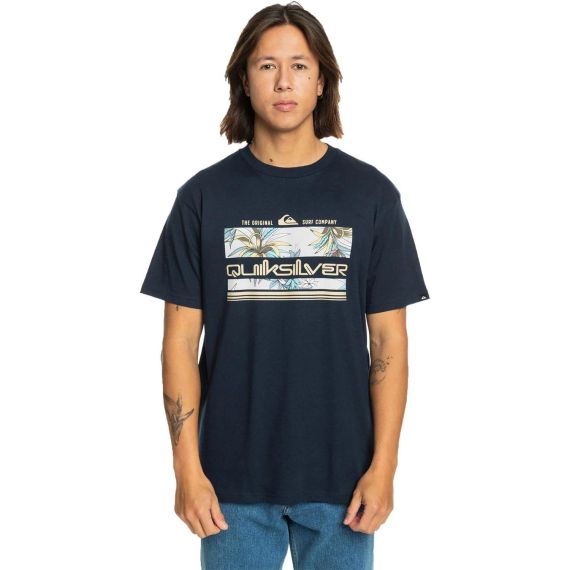 Quiksilver Ανδρική Μπλούζα Βαμβακερή EQYZT07679-BYJ0 Tropical Rainbow Navy - T-Shirt  στο Bodyman