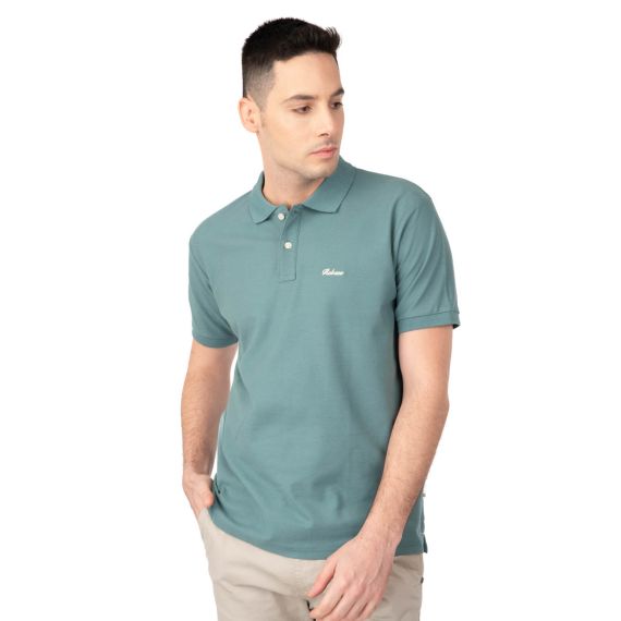 Rebase Ανδρική Μπλούζα  Polo Βαμβακερή 241-RPS-032 Teal - Polo μπλούζες στο Bodyman