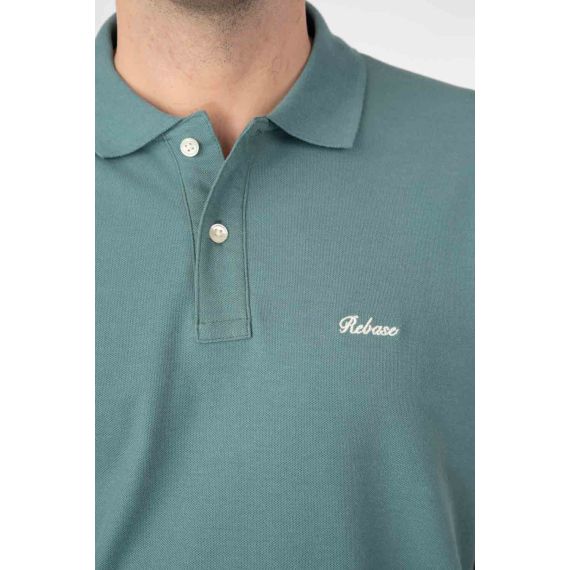 Rebase Ανδρική Μπλούζα  Polo Βαμβακερή 241-RPS-032 Teal - Polo μπλούζες στο Bodyman