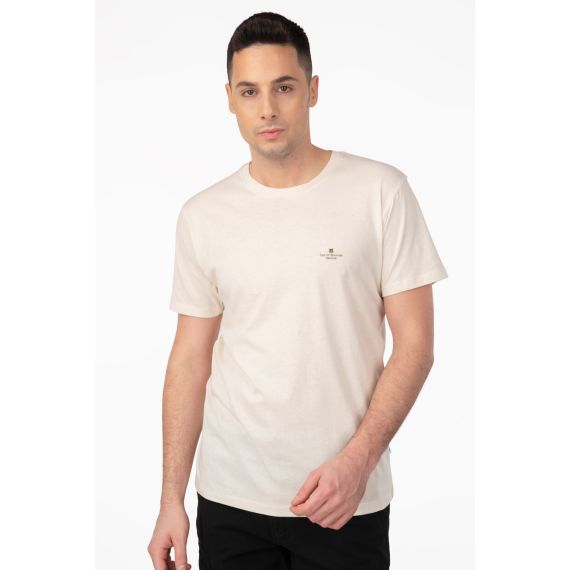 Rebase Ανδρική Μπλούζα  Βαμβακερή 241-RTS-287 Ecru - T-Shirt  στο Bodyman