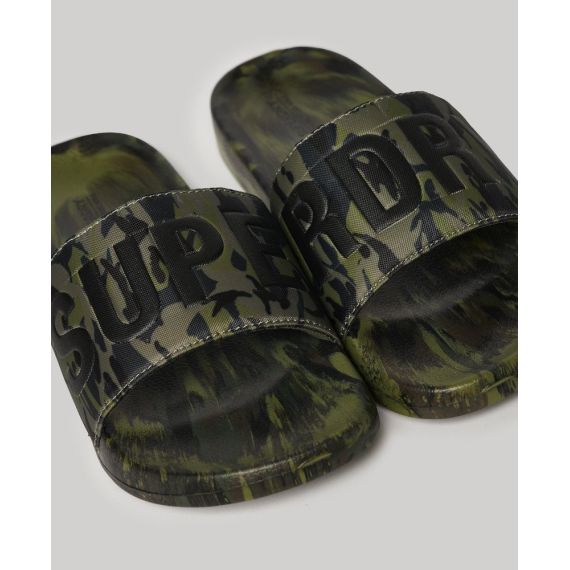 Superdry Σαγιονάρες Pool Slide MF310261A-3DL Core Vegan Camo Khaki - ΣΑΓΙΟΝΑΡΕΣ στο Bodyman