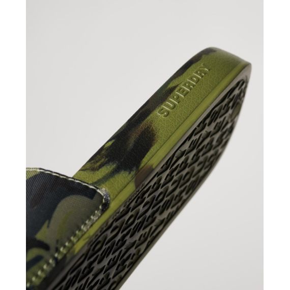 Superdry Σαγιονάρες Pool Slide MF310261A-3DL Core Vegan Camo Khaki - ΣΑΓΙΟΝΑΡΕΣ στο Bodyman