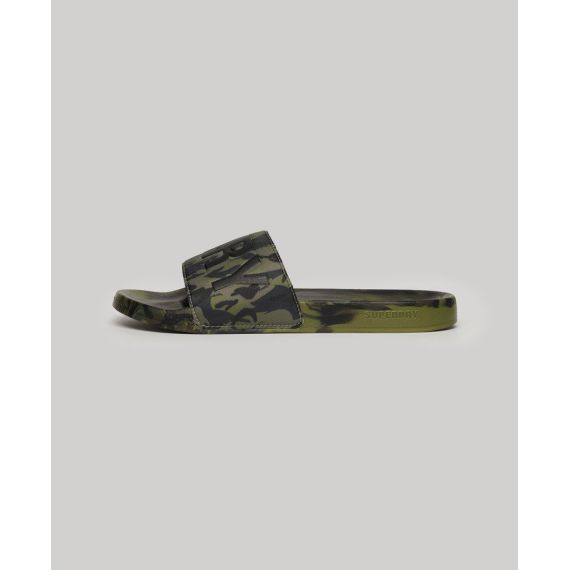 Superdry Σαγιονάρες Pool Slide MF310261A-3DL Core Vegan Camo Khaki - ΣΑΓΙΟΝΑΡΕΣ στο Bodyman
