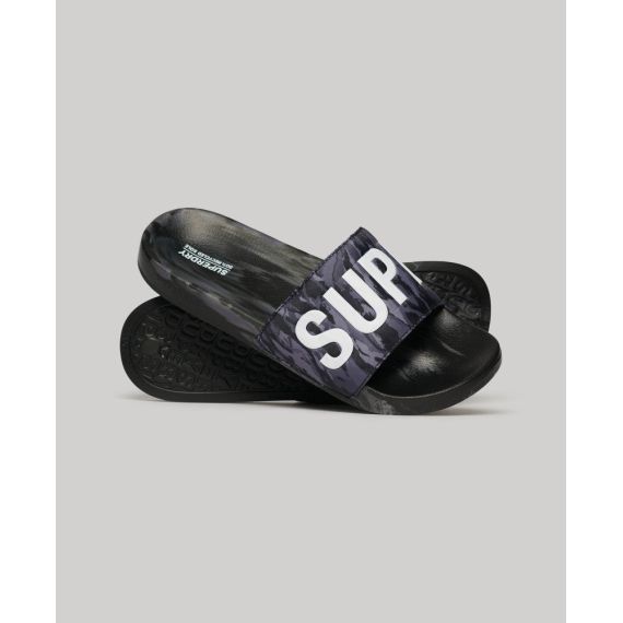 Superdry Σαγιονάρες Pool Slide MF310261A-9T0 Core Vegan Camo Grey - ΣΑΓΙΟΝΑΡΕΣ στο Bodyman