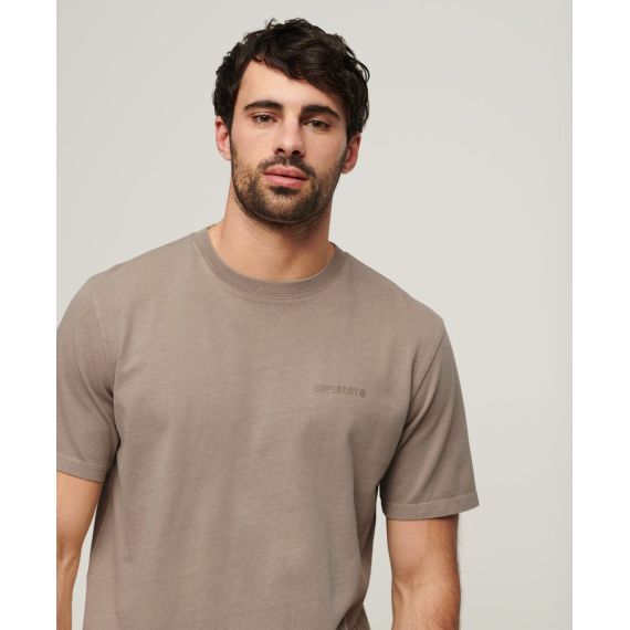 Superdry Ανδρική Μπλούζα Βαμβακερή M6010810A-1PC Overdyed  Loose Fit Beige - T-Shirt  στο Bodyman