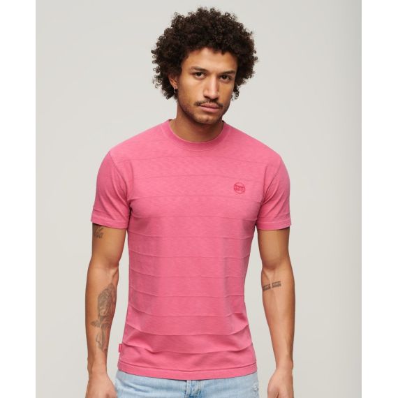 Superdry Ανδρικό T-shirt M1011570A-2LP Vintage Texture Tee Pink - T-Shirt  στο Bodyman