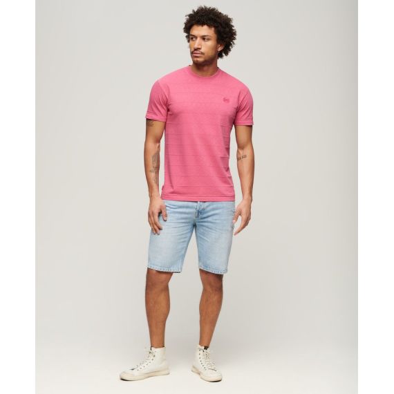 Superdry Ανδρικό T-shirt M1011570A-2LP Vintage Texture Tee Pink - T-Shirt  στο Bodyman