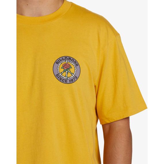 Billabong Ανδρική Μπλούζα Βαμβακερή Κανονική Γραμμή ABYZT02264-CIS Bonez Yellow ωωωω - T-Shirt  στο Bodyman