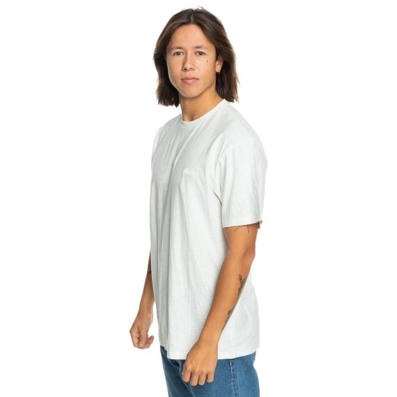 Quiksilver Ανδρικό Κοντομάνικο T-Shirt EQYKT04337-WBK0 Slub Roundneck White - T-Shirt  στο Bodyman