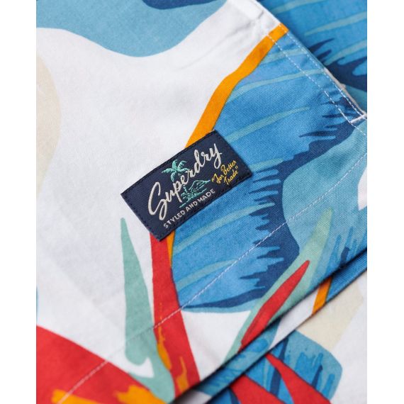Superdry Ανδρικό Πουκάμισο Modal M4010353A-2BQ Hawaiian Relaxed Fit Optic - Κοντομάνικα πουκάμισα στο Bodyman