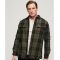 Superdry πουκάμισο M4010720A-9ZB Wool Miller Overshirt Olive - Μακρυμάνικα Πουκάμισα  στο Bodyman