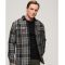 Superdry πουκάμισο M4010720A-9YY Wool Miller Overshirt Dark Grey - Μακρυμάνικα Πουκάμισα  στο Bodyman
