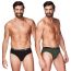 Apple Ανδρικό Σλιπ 2Pack 0212969 Μαύρο Χακί - Slip στο Bodyman