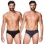 Apple Ανδρικό Σλιπ 2Pack 0212969 Μαύρο Μπλε - Slip στο Bodyman