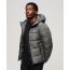 Superdry Jacket M5011827A-HSZ Sports Puffer Hodded Grey - Μπουφάν στο Bodyman