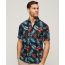 Superdry Ανδρικό Πουκάμισο Modal M4010353A-2BU Hawaiian Relaxed Fit Navy - Κοντομάνικα πουκάμισα στο Bodyman