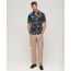 Superdry Ανδρικό Πουκάμισο Modal M4010353A-2BU Hawaiian Relaxed Fit Navy - Κοντομάνικα πουκάμισα στο Bodyman