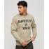 Superdry Hood Crew M2013144A-9XE Workwear Logo Vintage Brown - Φούτερ χωρίς κουκούλα  στο Bodyman